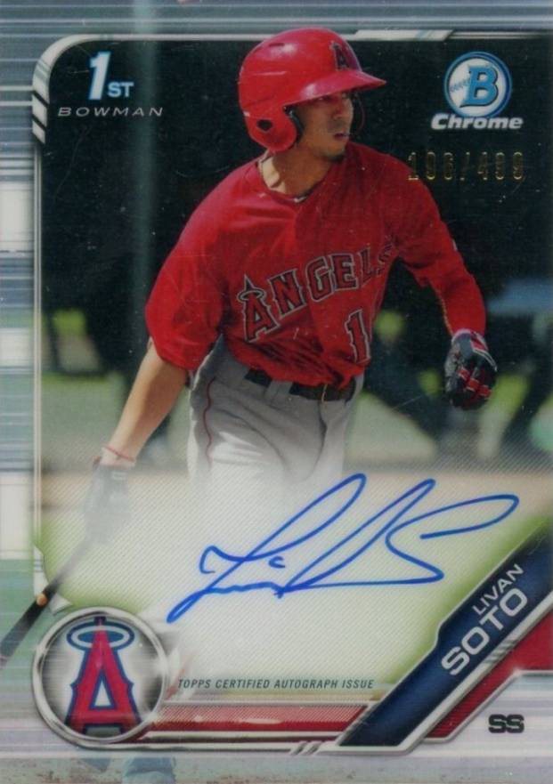 2019 Bowman Chrome Prospects Autographs Livan Soto #CPALS Baseball Card