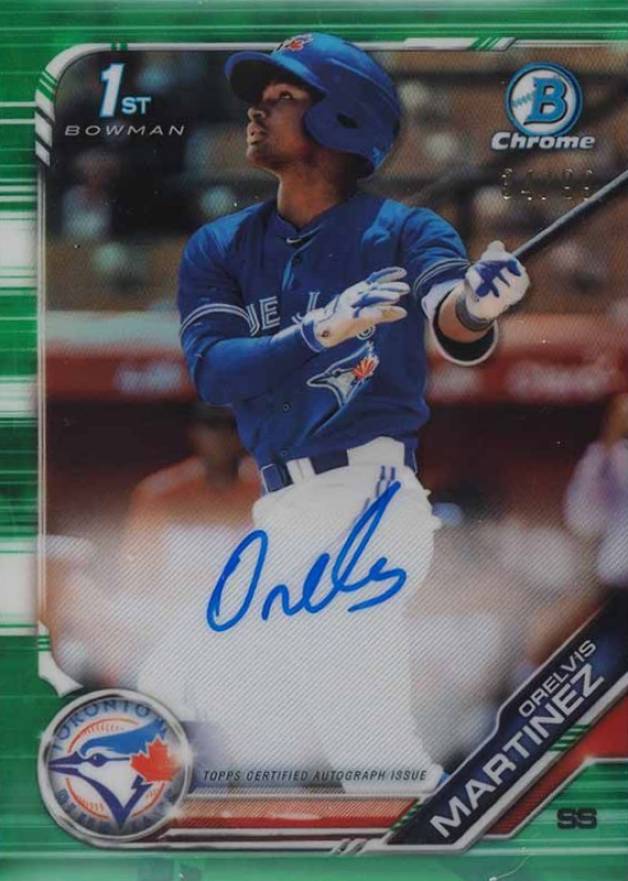 2019 Bowman Chrome Prospects Autographs Orelvis Martinez #CPAOM Baseball Card