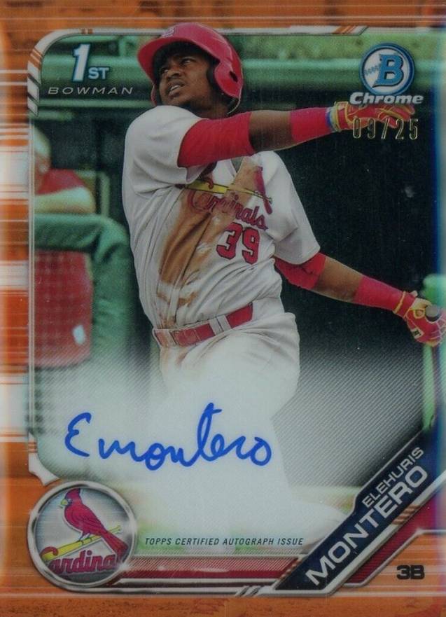 2019 Bowman Prospect Autographs Chrome Elehuris Montero #EM Baseball Card