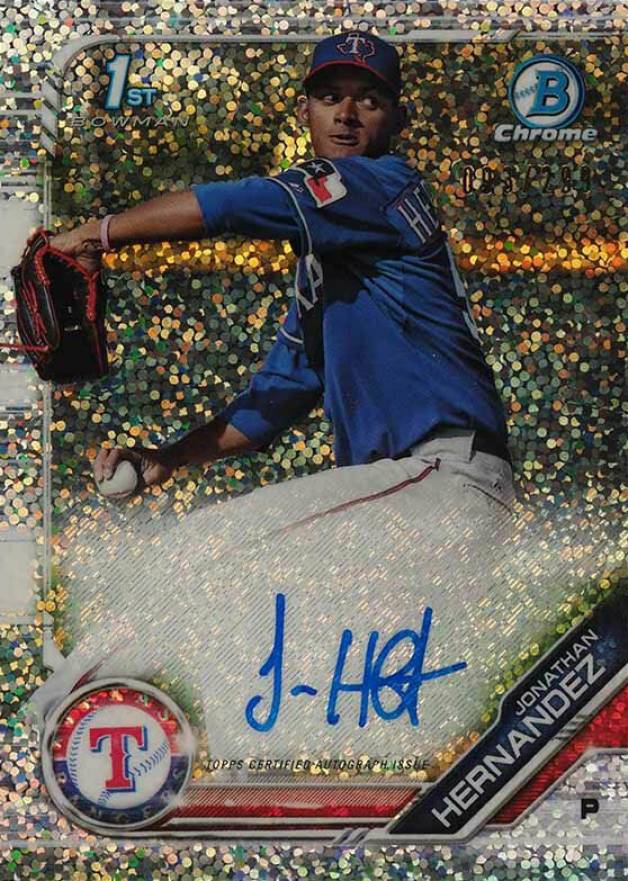 2019 Bowman Prospect Autographs Chrome Jonathan Hernandez #JH Baseball Card