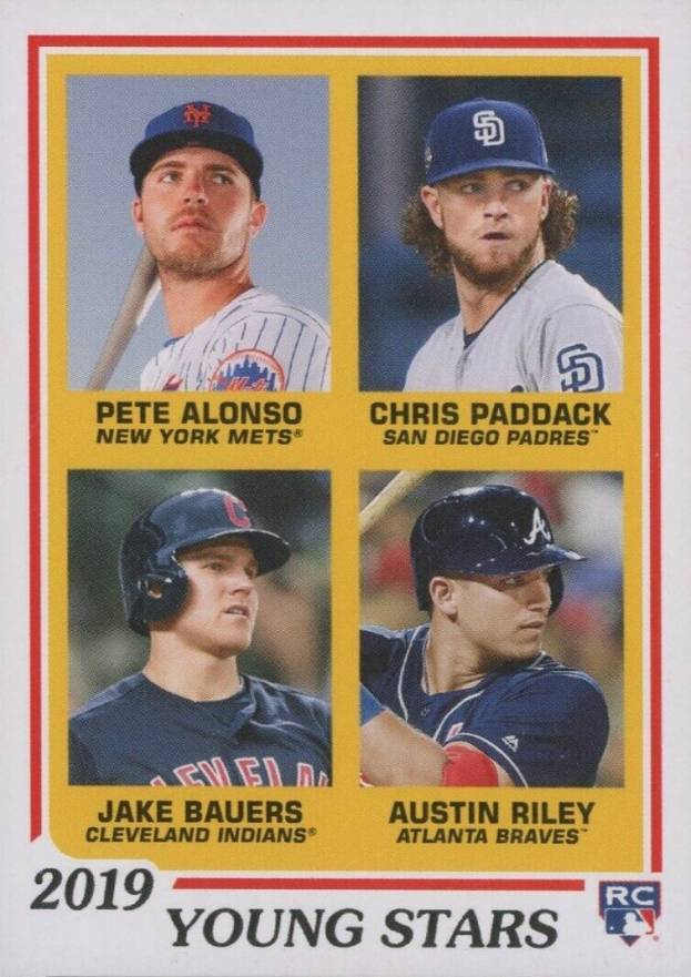 2019 Topps Throwback Thursday Austin Riley/Chris Paddack/Jake Bauers/Pete Alonso #266 Baseball Card