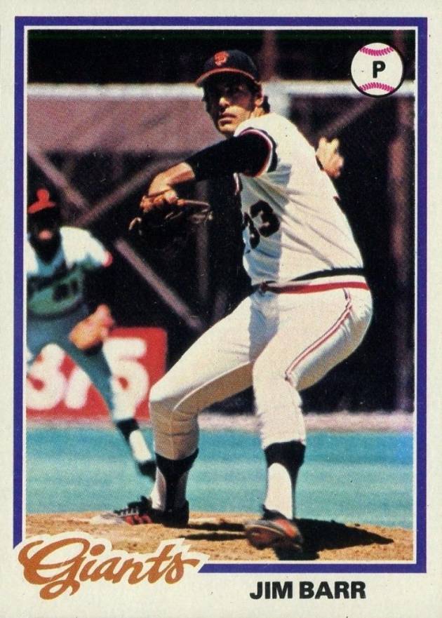 1978 Topps Jim Barr #62 Baseball Card