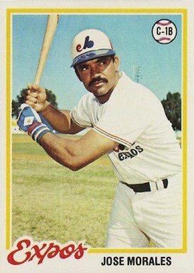 1978 Topps Jose Morales #374-red Baseball Card