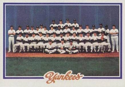 1978 Topps Yankees Team #282 Baseball Card