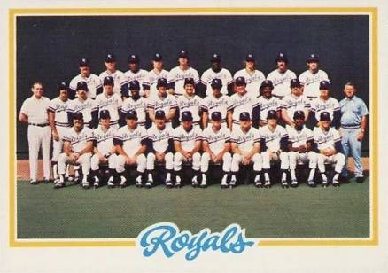 1978 Topps Team Checklist Sheet-Hand-Cut Kansas City Royals Team #724 Baseball Card