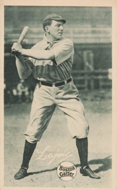 1914 Boston Garter Sepia Larry Lajoie #6 Baseball Card