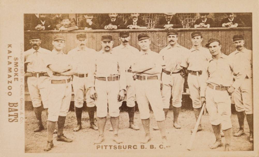 1887 Kalamazoo Bats Team Pittsburg B.B.C. # Baseball Card