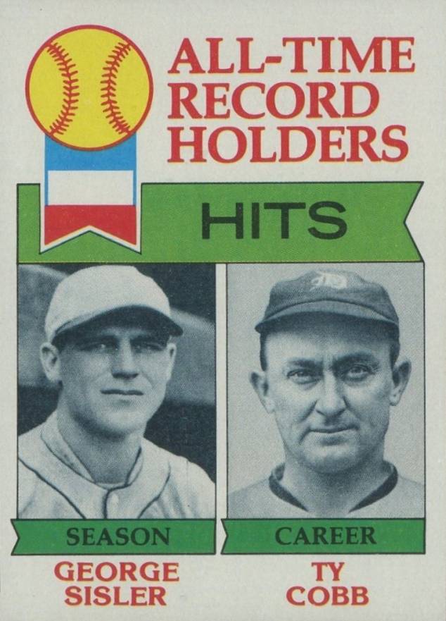 1979 Topps All Time Hits Leader #411 Baseball Card