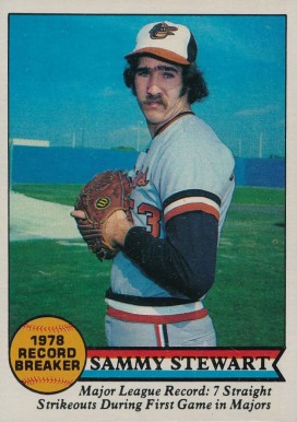 1979 Topps Sammy Stewart #206 Baseball Card