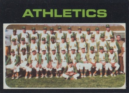 1971 Topps Oakland Athletics Team #624 Baseball Card
