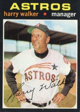 1971 Topps Harry Walker #312 Baseball Card