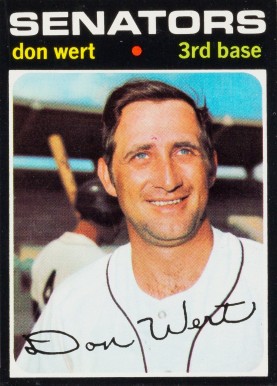 1971 Topps Don Wert #307 Baseball Card
