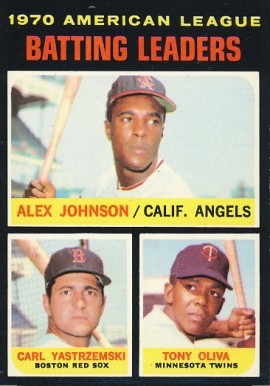 1971 Topps A.L. Batting Leaders #61 Baseball Card