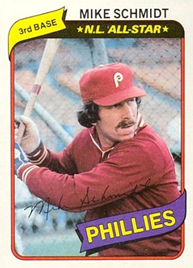 1980 Burger King Phillies Mike Schmidt #6 Baseball Card