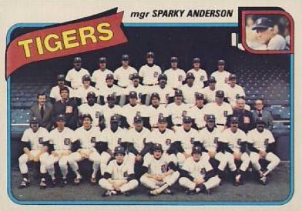 1980 Topps Tigers Team #626 Baseball Card