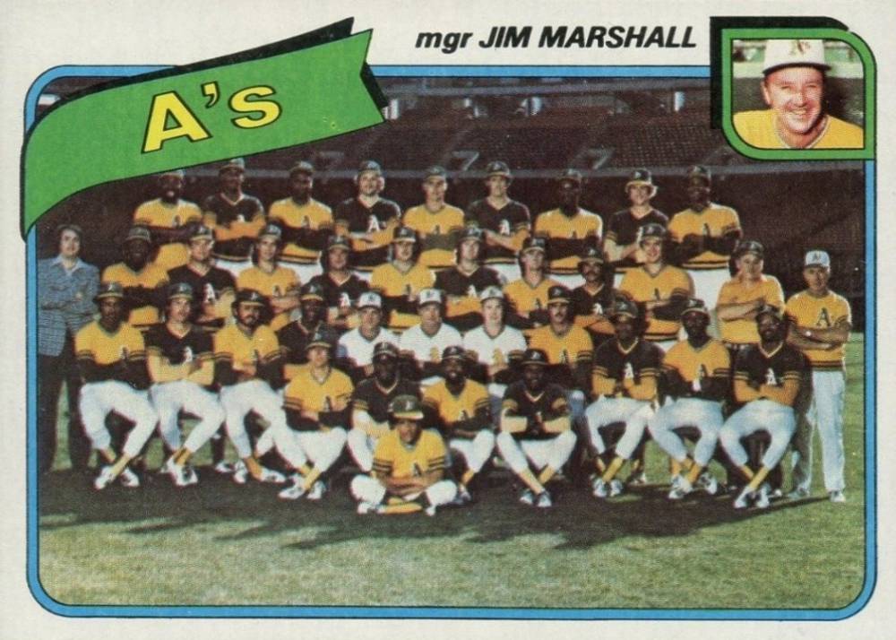 1980 Topps A's Team #96 Baseball Card