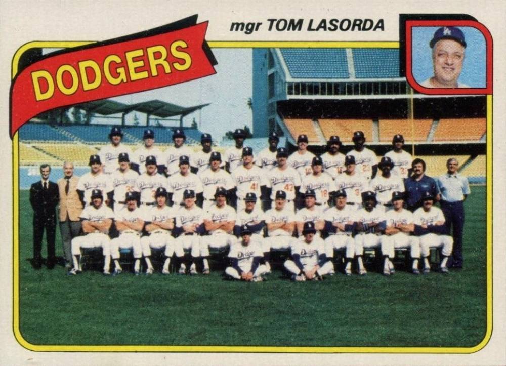 1980 Topps Dodgers Team #302 Baseball Card