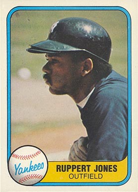 1981 Fleer Ruppert Jones #101 Baseball Card