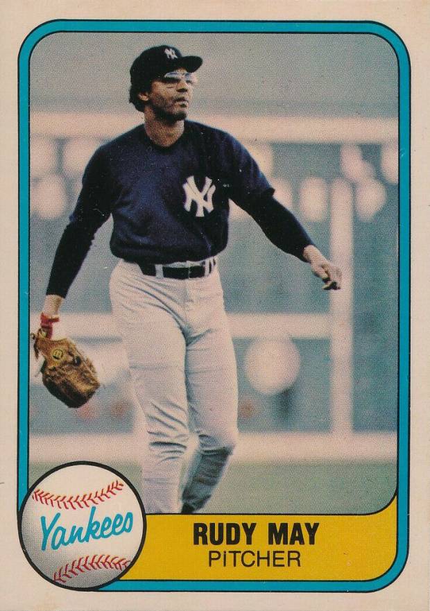 1981 Fleer Rudy May #90 Baseball Card
