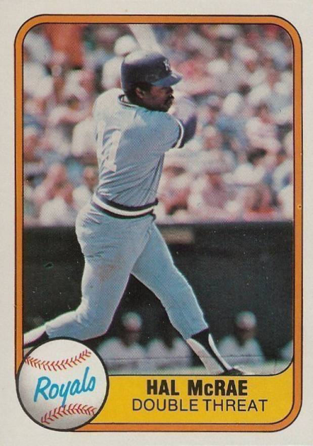 1981 Fleer Hal McRae #41L Baseball Card
