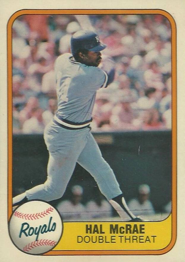 1981 Fleer Hal McRae #41d Baseball Card