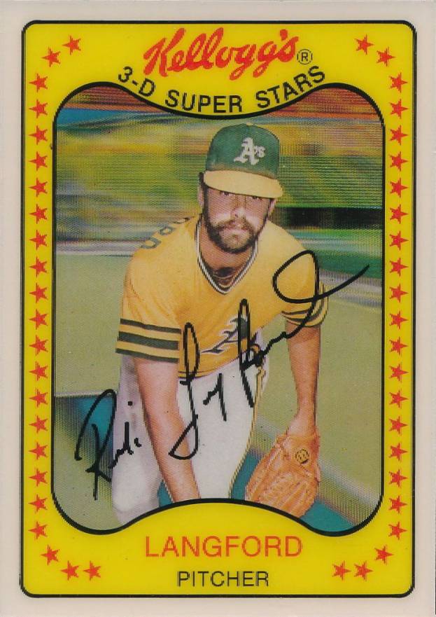 1981 Kellogg's Rick Langford #55 Baseball Card