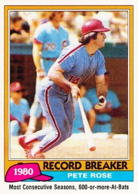 1981 Topps Pete Rose (Record Breaker) #205 Baseball Card