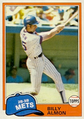 1981 Topps Billy Almon #163 Baseball Card