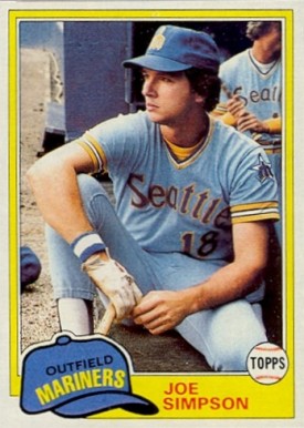 1981 Topps Joe Simpson #116 Baseball Card