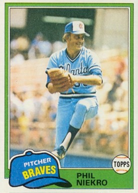 1981 Topps Phil Niekro #387 Baseball Card