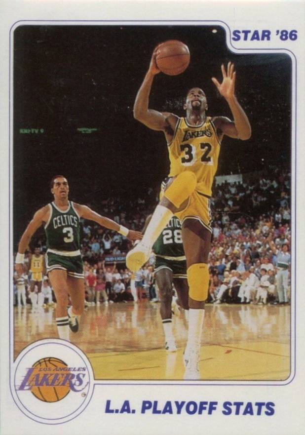 1985 Star Lakers Champs Magic Johnson #14 Basketball Card