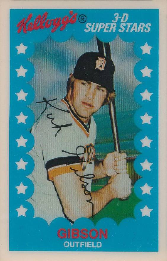 1982 Kellogg's Kirk Gibson #40 Baseball Card