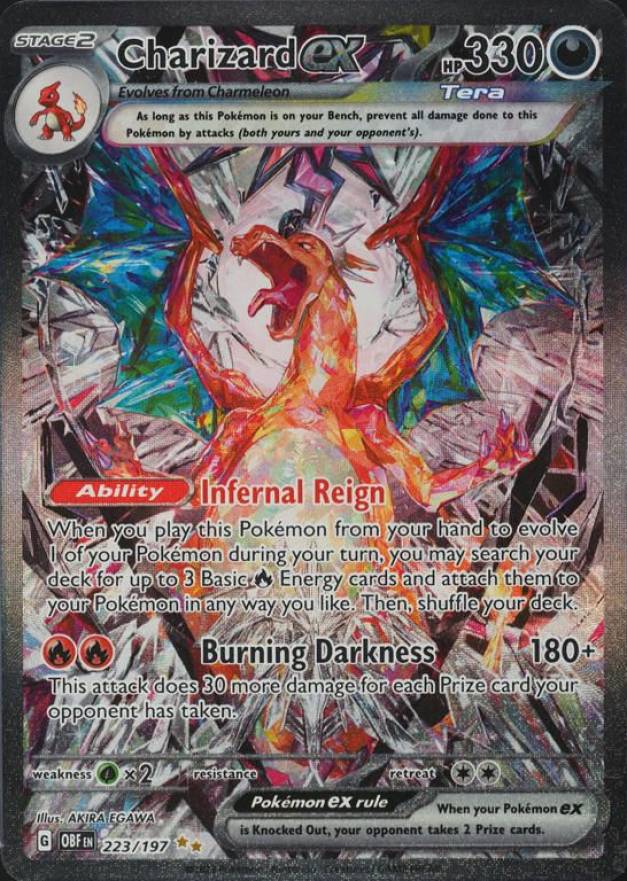 2023 Pokemon Obf EN-Obsidian Flames Charizard EX #223 TCG Card