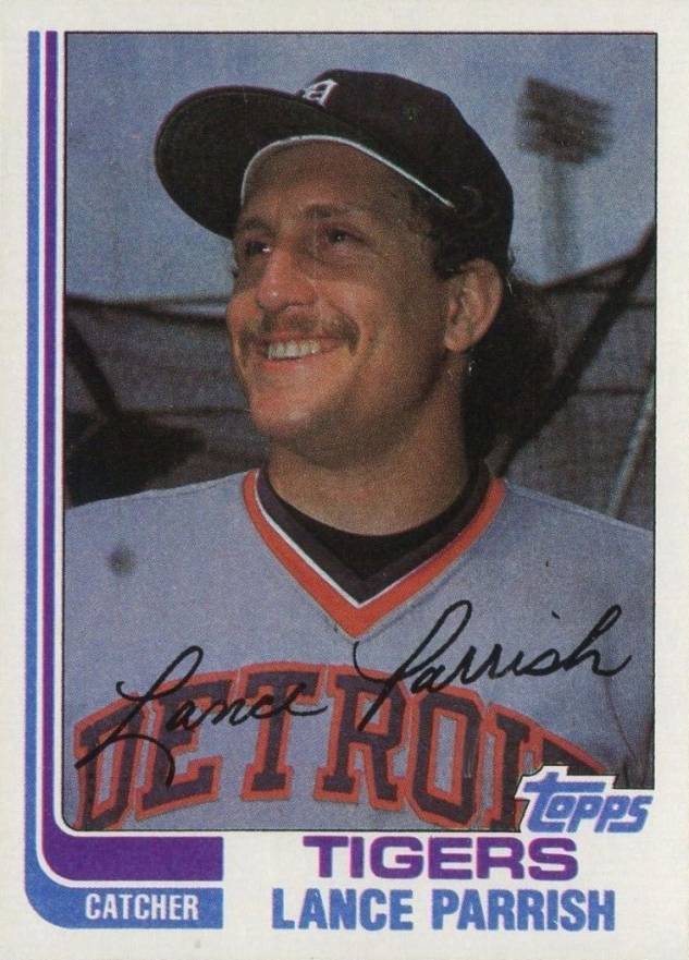 LANCE PARRISH 1987 TOPPS GLOSSY ALL-STAR AUTOGRAPHED SIGNED # 58 TIGERS