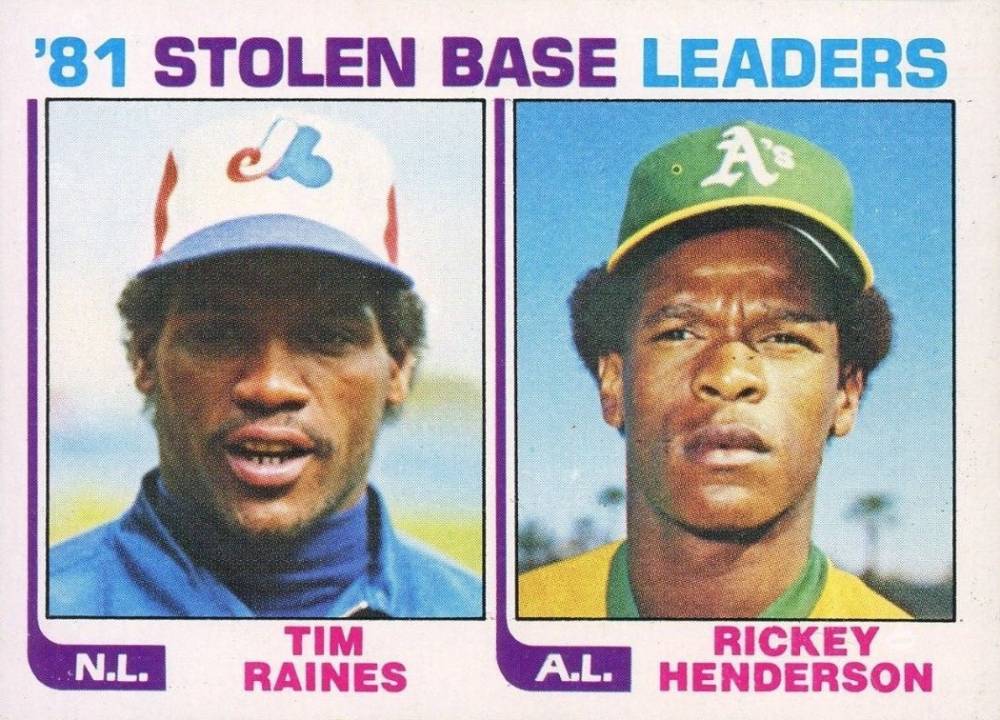 1982 Topps Stolen Base Leaders #164 Baseball Card
