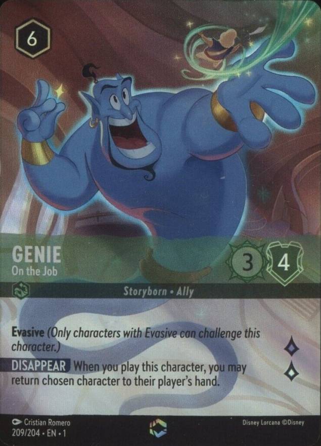 2023 Disney Lorcana EN 1-the First Chapter Genie - on the Job #209 Non-Sports Card