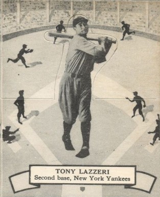 1937 O-Pee-Chee Tony Lazzeri #117 Baseball Card