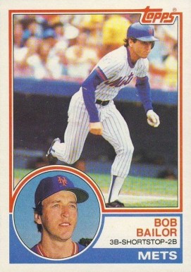1983 Topps Bob Bailor #343 Baseball Card