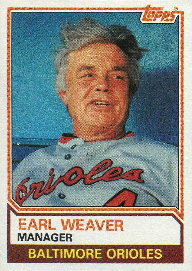 1983 Topps Earl Weaver #426 Baseball Card