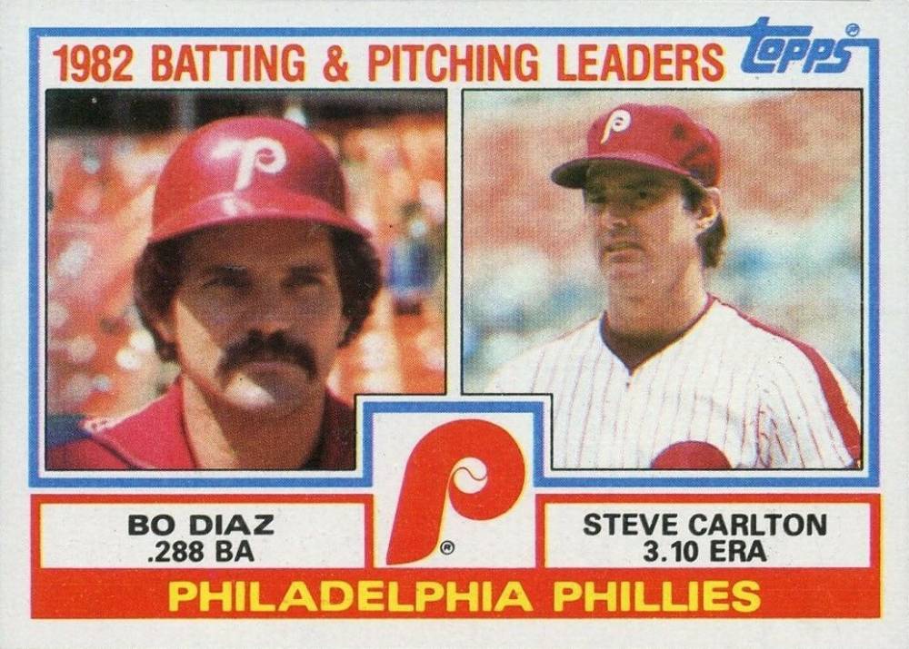 1983 Topps Phillies Batting & Pitching Leaders #229 Baseball Card