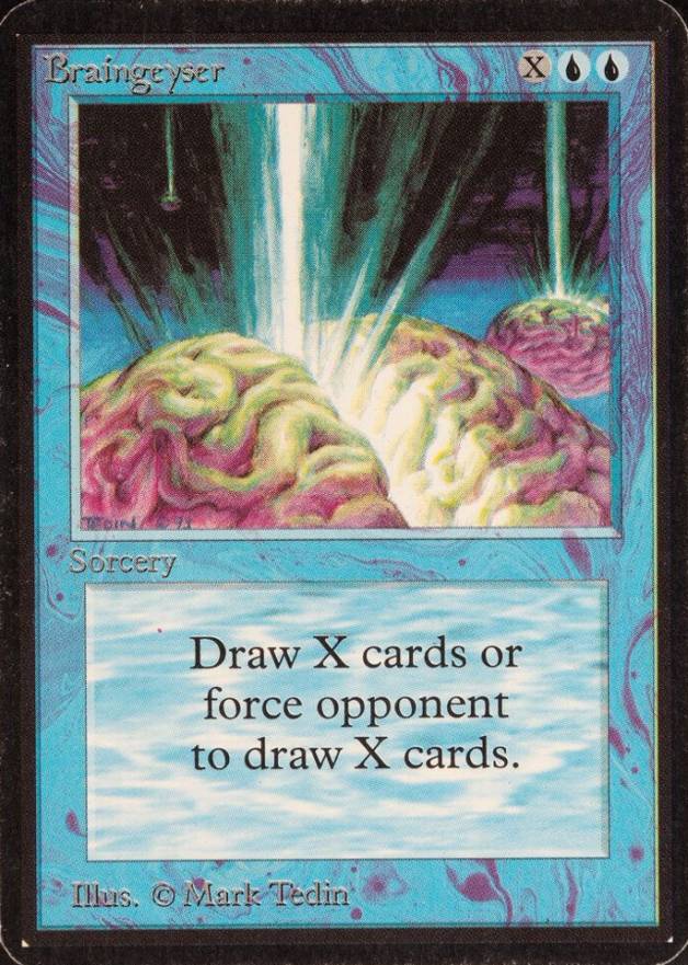 1993 Magic the Gathering Braingeyser # TCG Card
