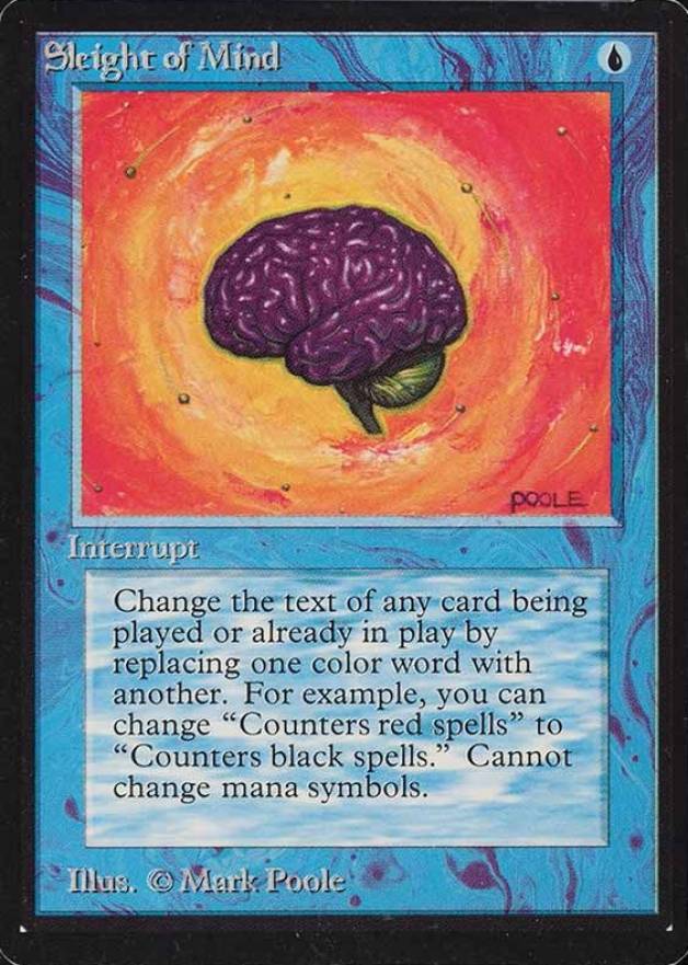 1993 Magic the Gathering Sleight of Mind # TCG Card