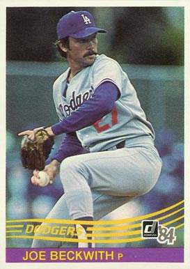 1984 Donruss Joe Beckwith #337 Baseball Card