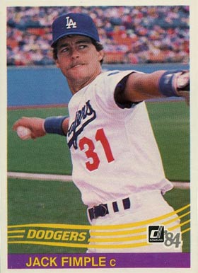 1984 Donruss Jack Fimple #372 Baseball Card