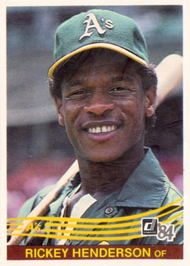 1984 Donruss Rickey Henderson #54 Baseball Card