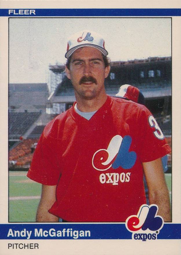 1984 Fleer Update Andy McGaffigan #U-78 Baseball Card