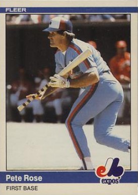 1984 Fleer Update Pete Rose #U-102 Baseball Card