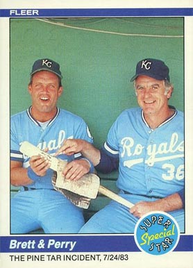 1984 Fleer The Pine Tar Incident 7/24/83 #638 Baseball Card