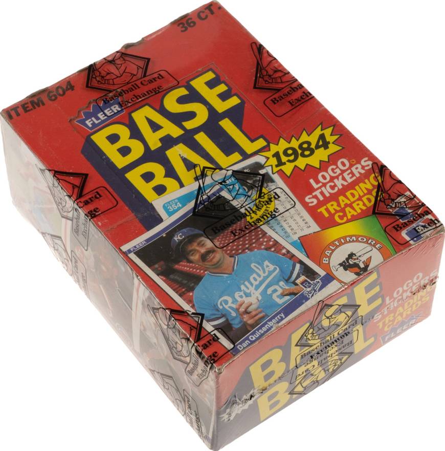 1984 Fleer Wax Pack Box #WPB Baseball Card