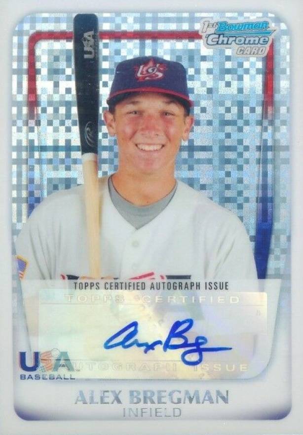 2011 Bowman Chrome 18U USA Team Autograph Alex Bregman #18U-2 Baseball Card